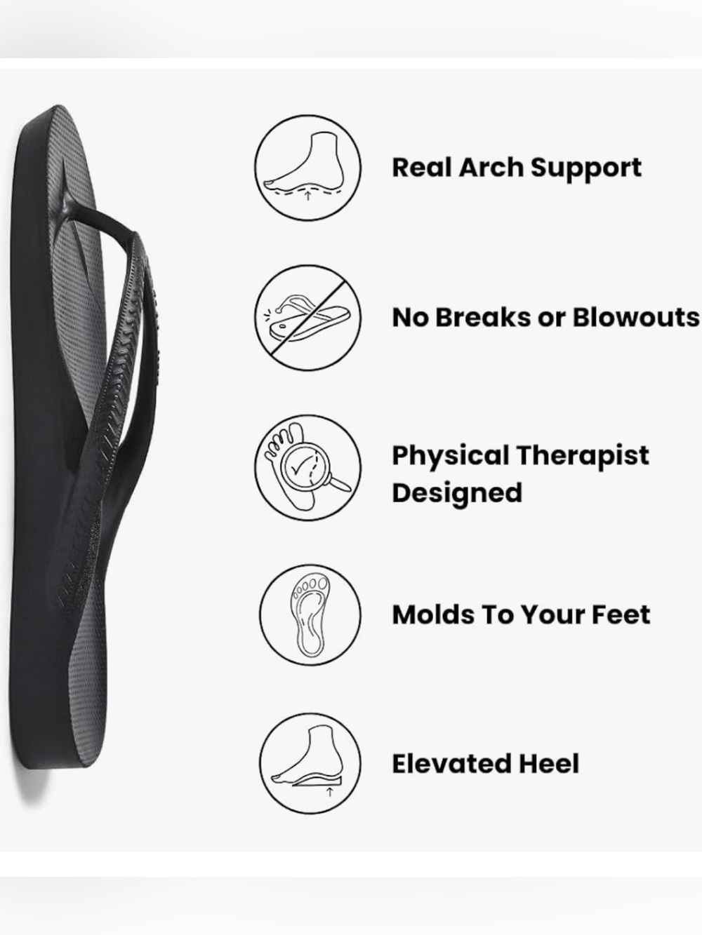 Archies Arch Support Flip Flops for Men & Women - Size 9 Women/8 Men NWOT - Picture 8 of 11
